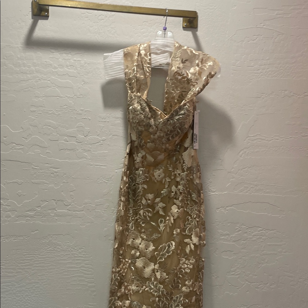 Jovani Elegant Off-Shoulder Floral Lace Dress - Picture 4 of 7